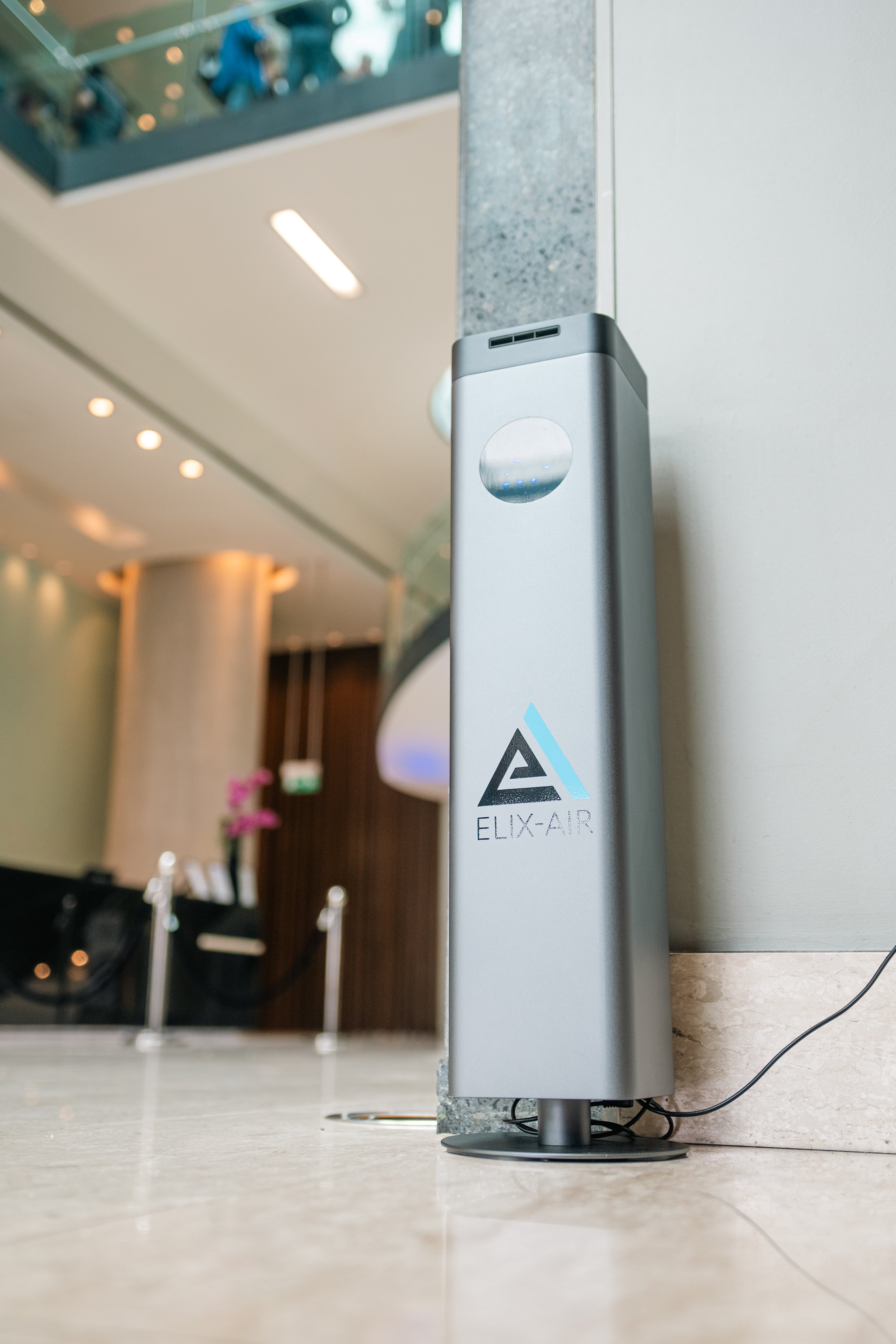 Scent machine Scent Diffuser tower working in a hotel environment 