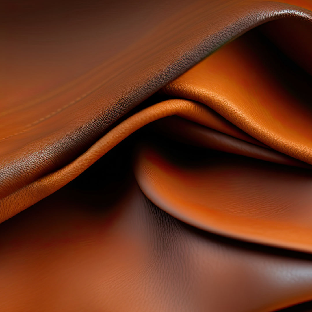 Close up picture of some high quality aniline leather